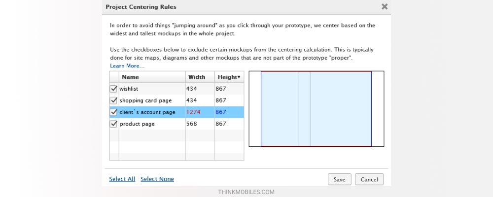 Balsamiq Presentation mode settings