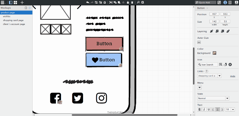 Fast object creating in Balsamiq menu