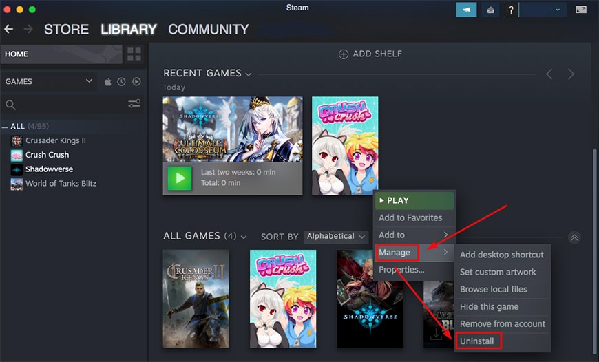 remove steam from pc